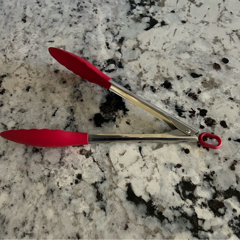 Williams Sonoma Stainless Steel Silicone Locking Tongs